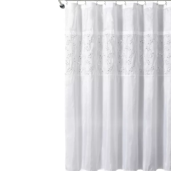 Shower Curtains-Kirkland's Home Sequined Shower Curtain White