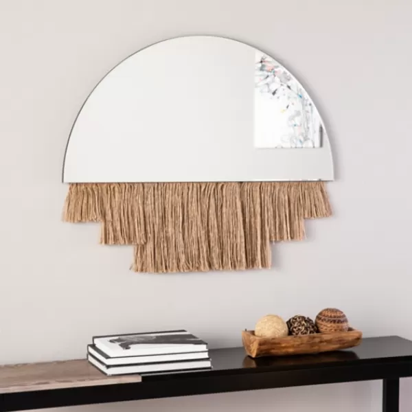 Decorative Mirrors-Kirkland's Home Shaw Fringe Half Circle Wall Mirror