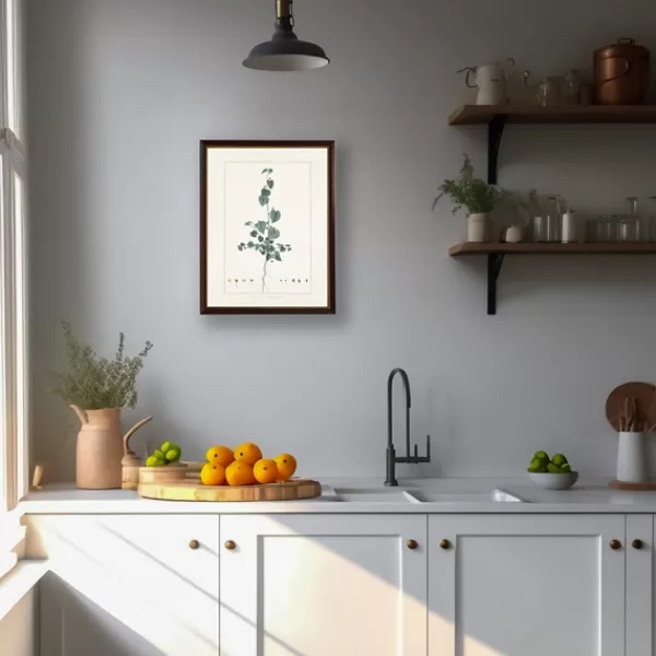 Framed Art-Kirkland's Home Sida Greenery Black Beaded Framed Art Print Ivory/Green