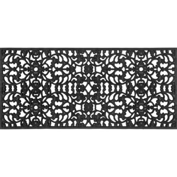 Doormats-Kirkland's Home Sienna Rubber Doormat, 48X22 In. Black