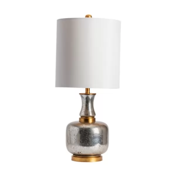 Table Lamps-Kirkland's Home Silver And Gold Mercury Glass Table Lamp White