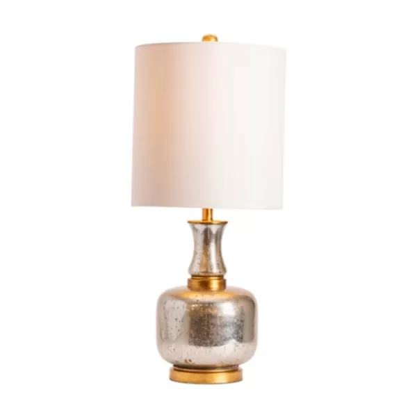 Table Lamps-Kirkland's Home Silver And Gold Mercury Glass Table Lamp White