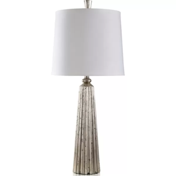 Table Lamps-Kirkland's Home Silver Leaf Slender Table Lamp White