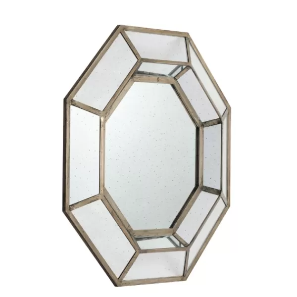 Decorative Mirrors-Kirkland's Home Silver Octagonal Frame Mirror