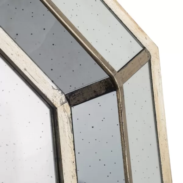 Decorative Mirrors-Kirkland's Home Silver Octagonal Frame Mirror