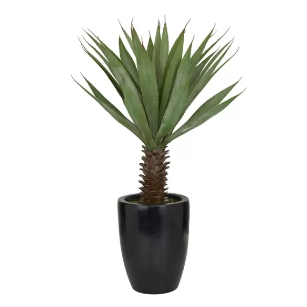 Trees & Topiaries-Kirkland's Home Sisal Palmtree In Sleek Black Planter
