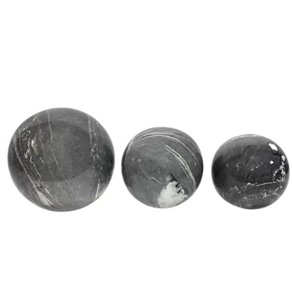 Bowl Filler-Kirkland's Home Slate Gray Marble 3-Pc. Decorative Orb Set