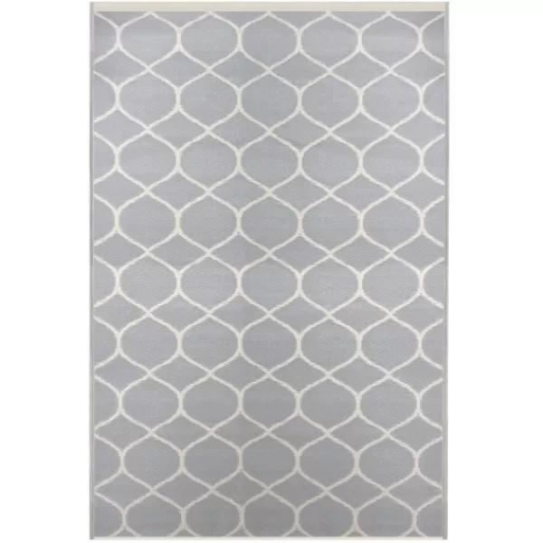Outdoor Rugs-Kirkland's Home Slate Honeycomb Outdoor Area Rug, 4X6 Gray/White