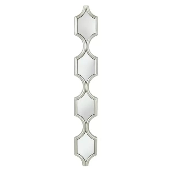 Decorative Mirrors-Kirkland's Home Slim Stacked Trellis Wall Mirror Silver