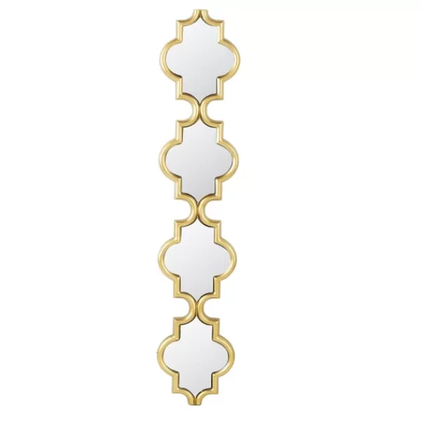 Decorative Mirrors-Kirkland's Home Slim Stacked Trellis Wall Mirror Gold