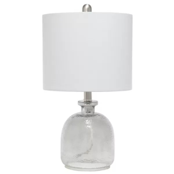 Table Lamps-Kirkland's Home Smokey Hammered Glass Shade Table Lamp Gray
