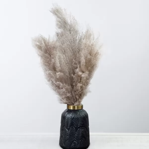 Arrangements & Greenery-Kirkland's Home Snowy Pampas Christmas Floral Arrangement White/Gray/Black