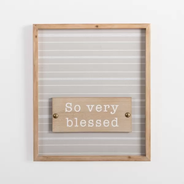 Wall Quotes & Signs-Kirkland's Home So Very Blessed Wall Plaque Tan/Gray