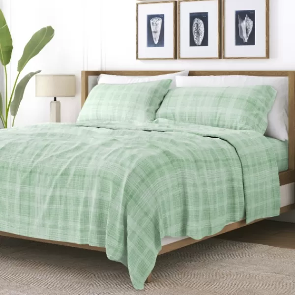 Bed Sheets-Kirkland's Home Soft Thatch 3-Pc. Twin Sheet Set Green