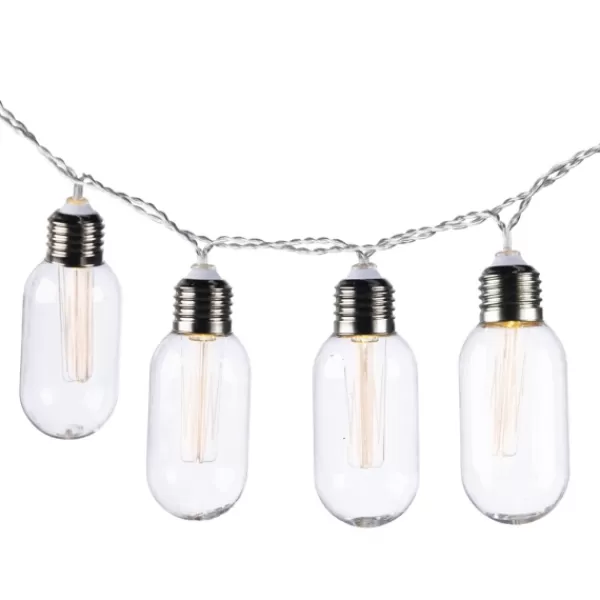 Outdoor Lighting-Kirkland's Home Solar Bullet Outdoor String Lights Silver