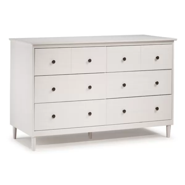 Dressers & Chests-Kirkland's Home Solid Wood 6-Drawer Dresser White