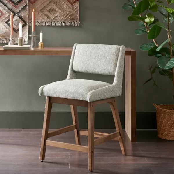 Bar Stools & Counter Height Stools-Kirkland's Home Speckled Boomerang Modern Counter Stool Gray