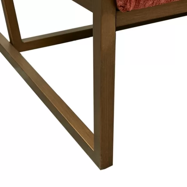 Accent Chairs-Kirkland's Home Spice Button Tufted Angular Vintage Accent Chair Pink