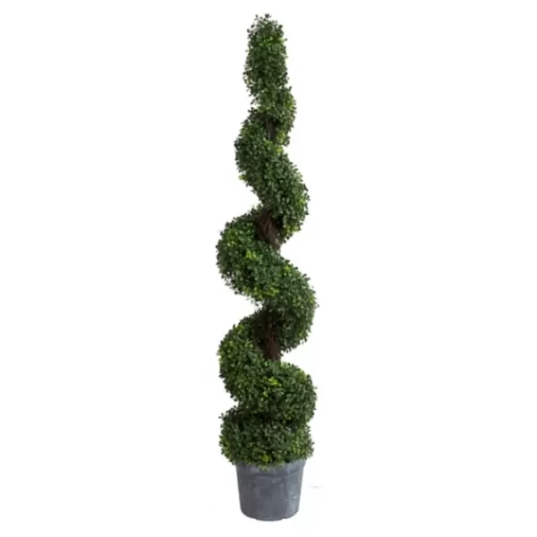 Trees & Topiaries-Kirkland's Home Spiral Potted Boxwood Topiary