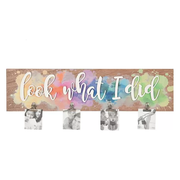 Wall Quotes & Signs-Kirkland's Home Splattered Look What I Did Plaque With Clips Multi