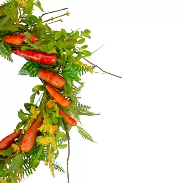 Wreaths-Kirkland's Home Springtime Carrots Easter Wreath Green/Orange