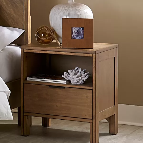Nightstands-Kirkland's Home Stanbury One Drawer Nightstand Brown