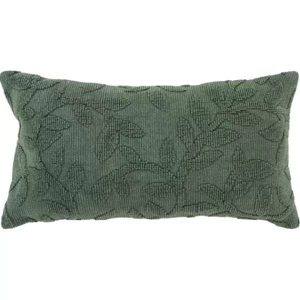 Pillows-Kirkland's Home Stonewash Botanical Pillow Green