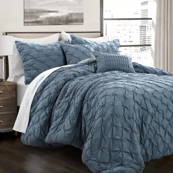 Comforters-Kirkland's Home Stormy Ravello 5-Pc. Full/Queen Comforter Set Blue