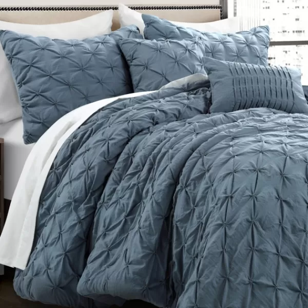 Comforters-Kirkland's Home Stormy Ravello 5-Pc. Full/Queen Comforter Set Blue