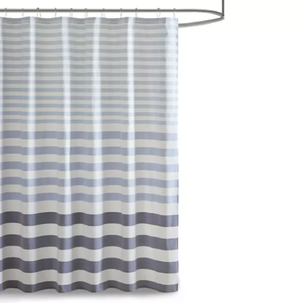 Shower Curtains-Kirkland's Home Stripe Woven Yarn Dyed Shower Curtain Blue