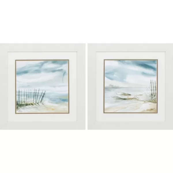 Framed Art-Kirkland's Home Subtle Mist Framed Art Prints, Set Of 2 Blue/White