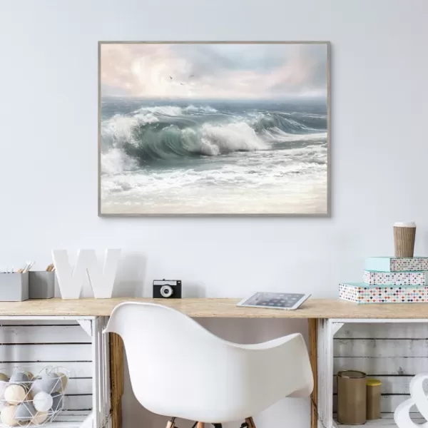 Framed Art-Kirkland's Home Sun And Surf Ii Coastal Framed Wall Art Blue/Green/White