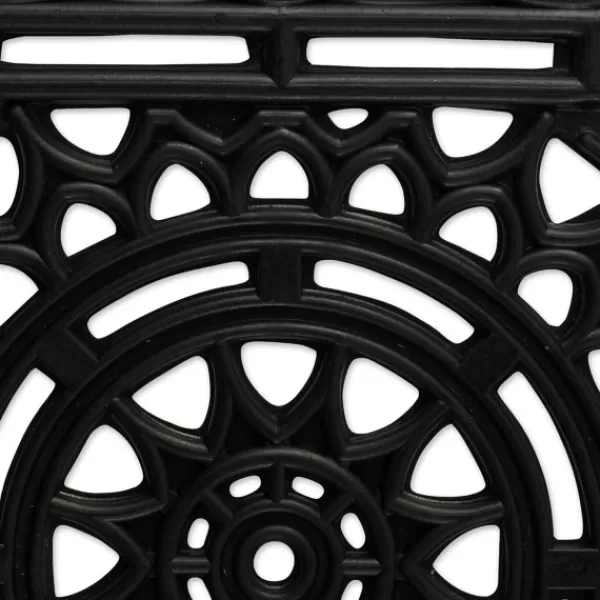 Doormats-Kirkland's Home Sun Scroll Doormat Black