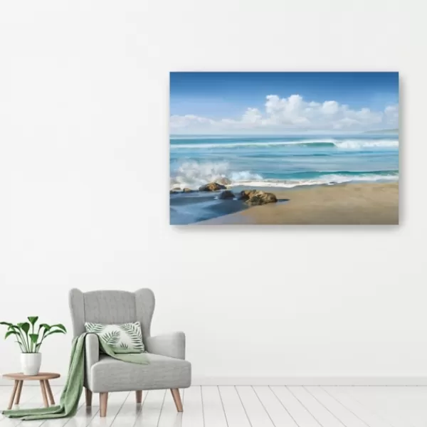 Canvas Art-Kirkland's Home Sweeping Blue Canvas Art Print, 60X40 In. Blue/Tan