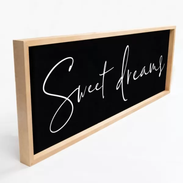 Wall Quotes & Signs-Kirkland's Home Sweet Dreams Wood Frame Wall Plaque Black