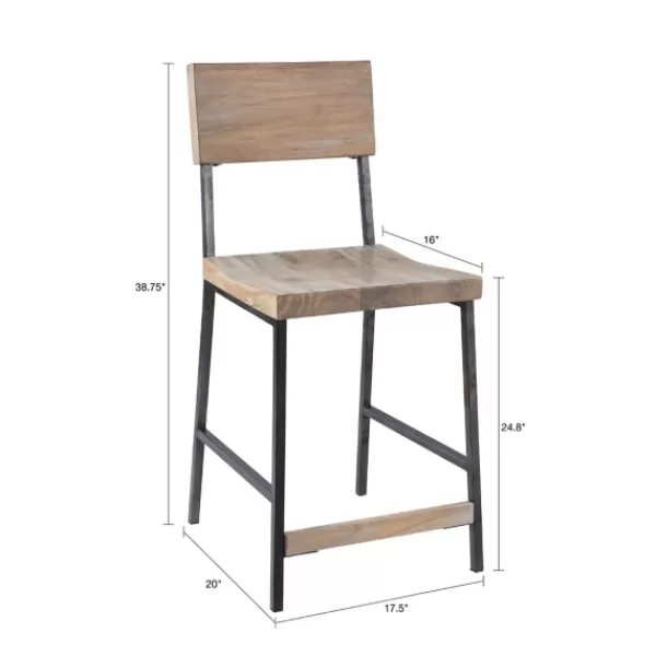 Bar Stools & Counter Height Stools-Kirkland's Home Tacoma Counter Stool Tan