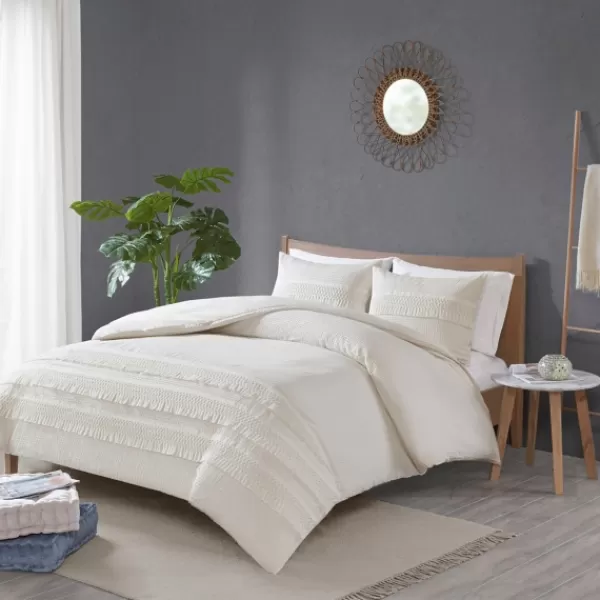 Comforters-Kirkland's Home Tassels California King 3-Pc. Comforter Set White