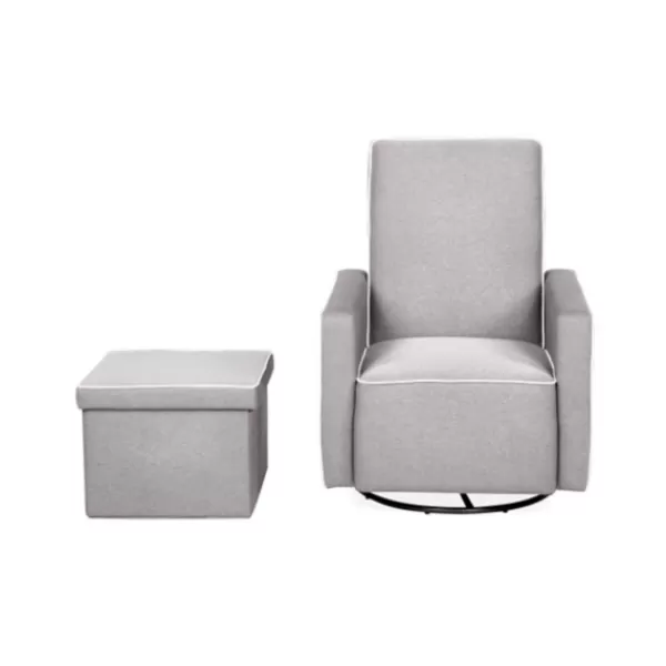 Accent Chairs-Kirkland's Home Taupe Usb Recliner And Ottoman 2-Pc. Set Tan