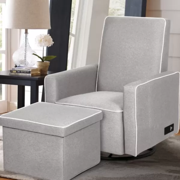 Accent Chairs-Kirkland's Home Taupe Usb Recliner And Ottoman 2-Pc. Set Tan