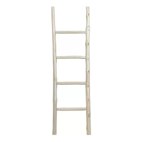 Decorative Accents-Kirkland's Home Teak Wood Leaning Ladder White
