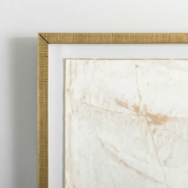 Framed Art-Kirkland's Home The Golden Abstract I Framed Art Print White/Tan/Gray/Gold