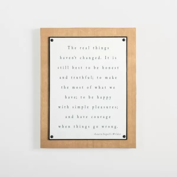 Wall Quotes & Signs-Kirkland's Home The Real Things Wall Plaque White/Black/Tan