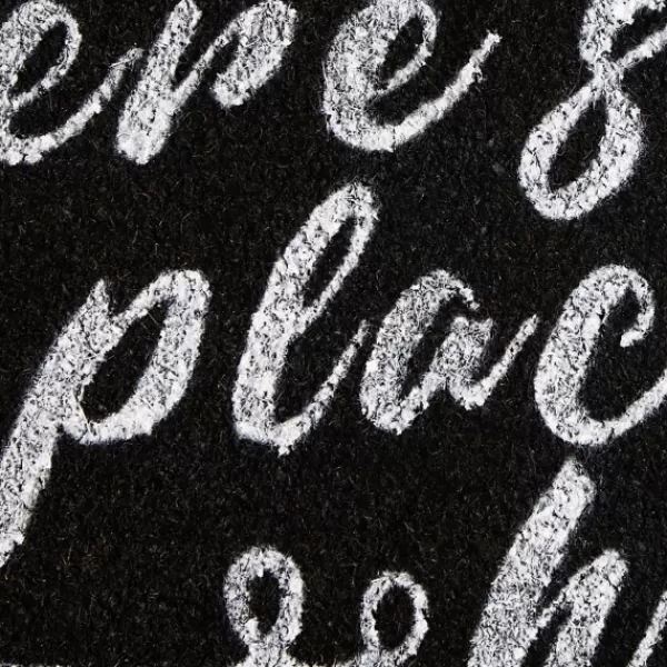 Doormats-Kirkland's Home There'S No Place Like Home Coir Doormat Black/White