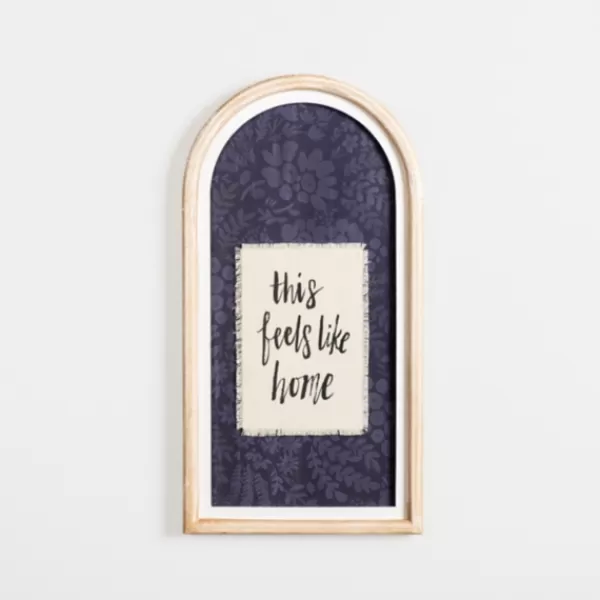 Wall Quotes & Signs-Kirkland's Home This Feels Like Home Arched Wall Plaque Blue/White