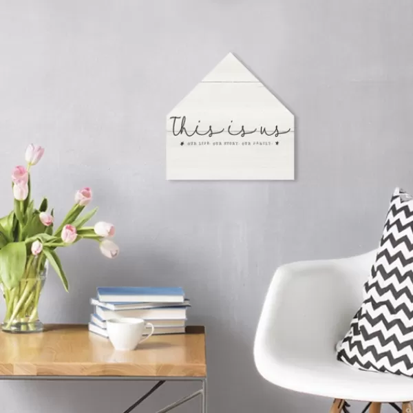 Wall Quotes & Signs-Kirkland's Home This Is Us House Shaped Canvas Art Print White