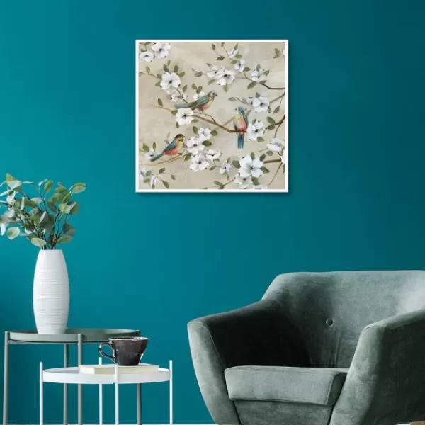 Framed Art-Kirkland's Home Three'S Company Framed Canvas Art Print Tan/White