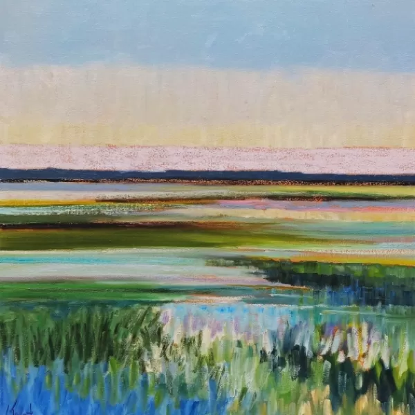 Framed Art-Kirkland's Home Tidal Waters Framed Art Print Green/Blue