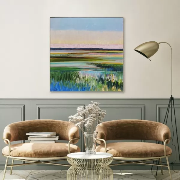 Framed Art-Kirkland's Home Tidal Waters Framed Art Print Green/Blue