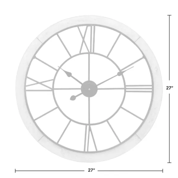 Clocks-Kirkland's Home Timeworn Cottage Clock White