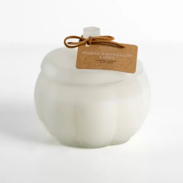 Candles-Kirkland's Home Toasted Marshmallow And Spice Pumpkin Jar Candle White